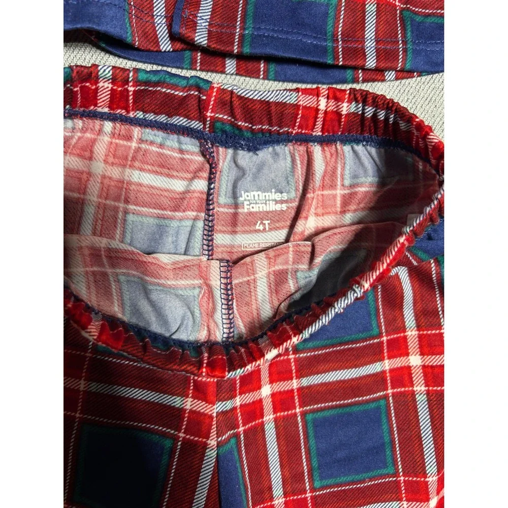 Jumping Beans Carter's Boys 4T‎ Pajama Set Lot 6pc Plaid Hot Wheels Blue Tan